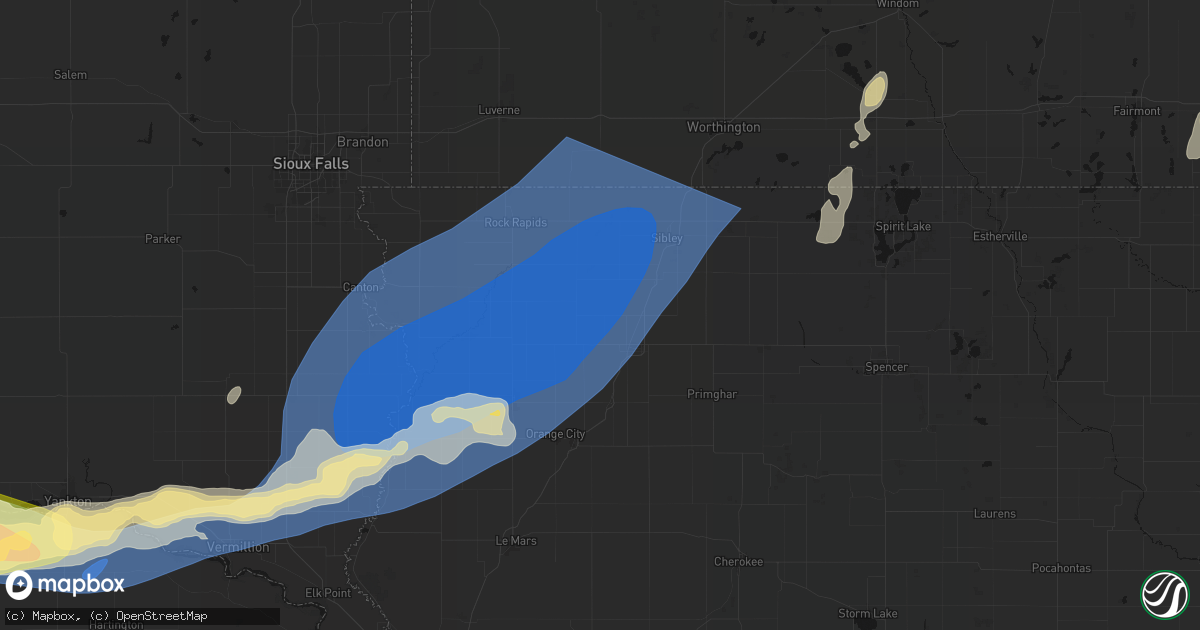 Hail map in Matlock, IA on September 1, 2026