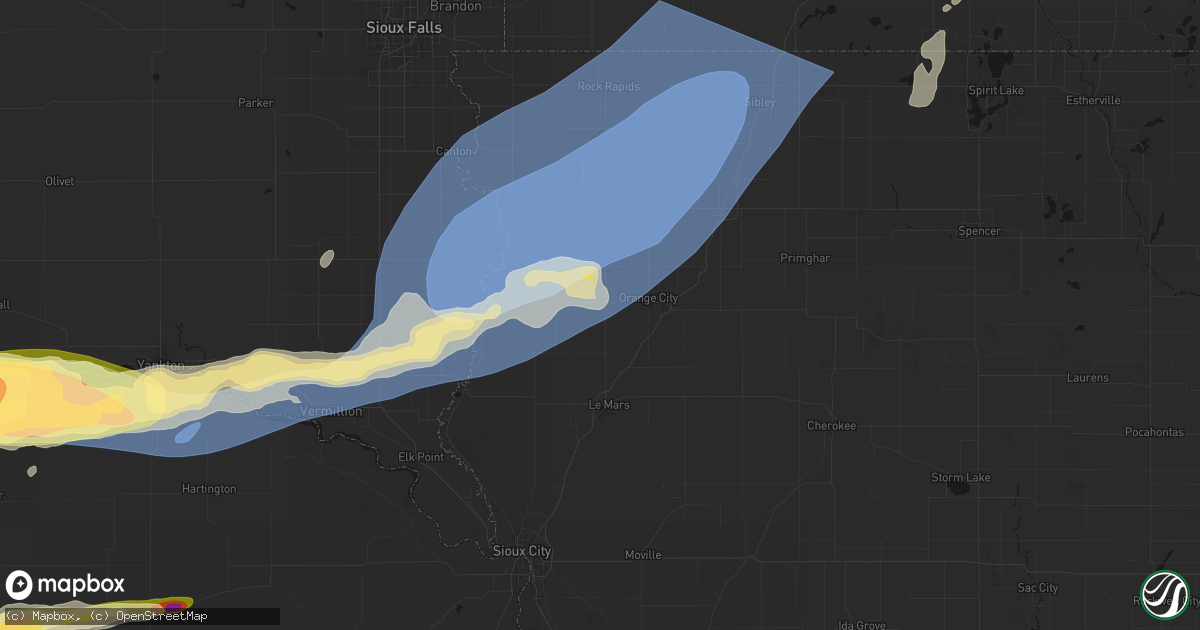Hail map in Maurice, IA on September 1, 2026