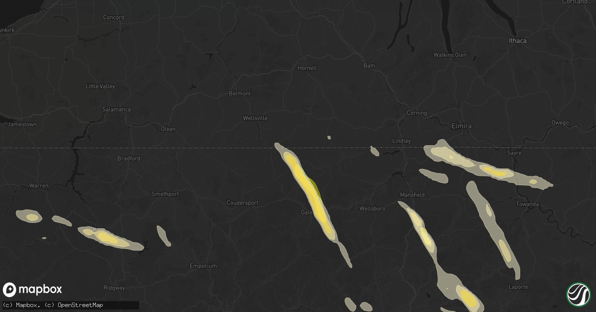 Hail map in Mills, PA on September 1, 2026