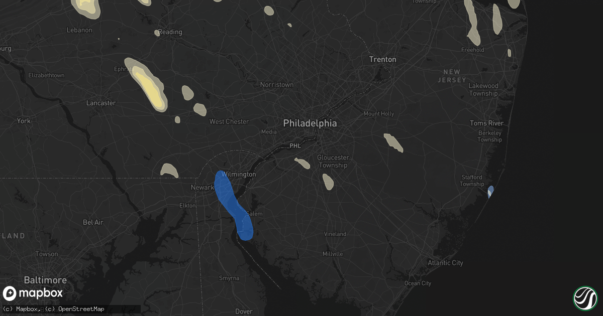 Hail map in Mount Royal, NJ on September 1, 2026