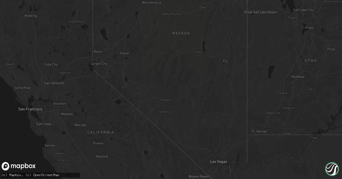 Hail map in Nevada on September 1, 2026