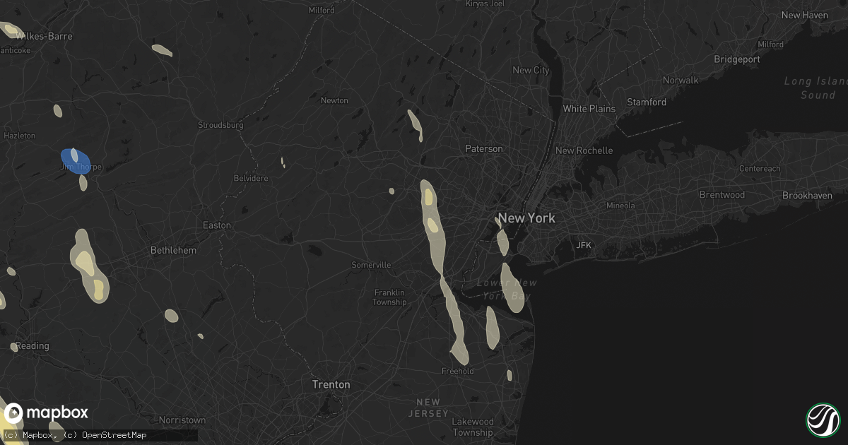 Hail map in New Providence, NJ on September 1, 2026