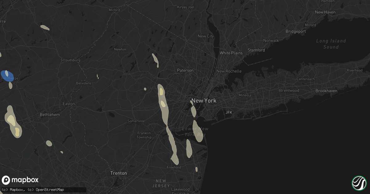 Hail map in Newark, NJ on September 1, 2026