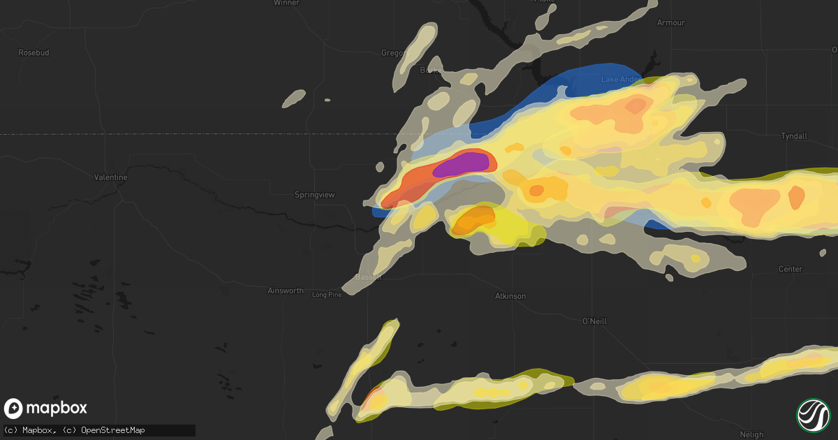 Hail map in Newport, NE on September 1, 2026