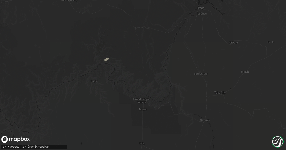 Hail map in North Rim, AZ on September 1, 2026