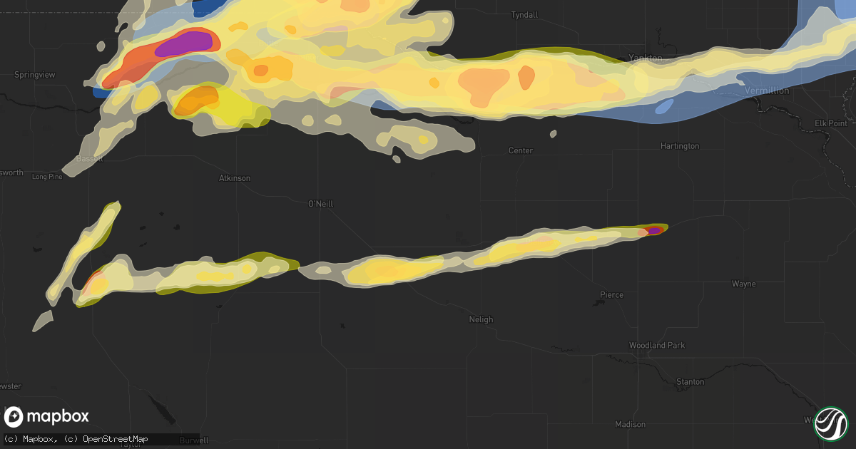 Hail map in Orchard, NE on September 1, 2026