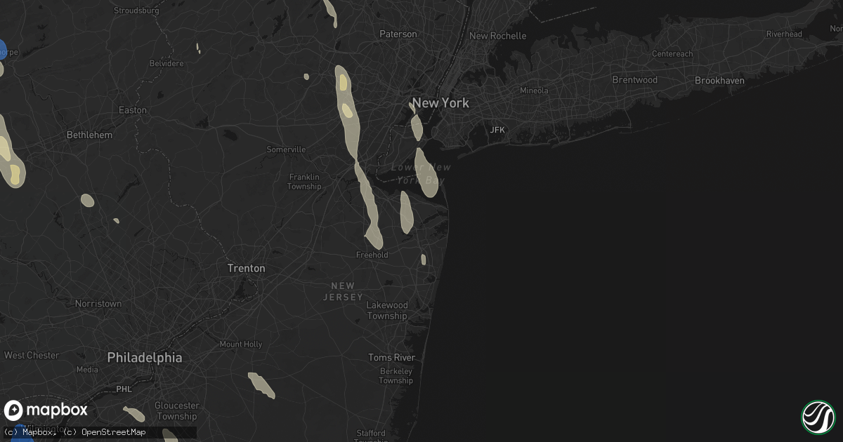Hail map in Red Bank, NJ on September 1, 2026