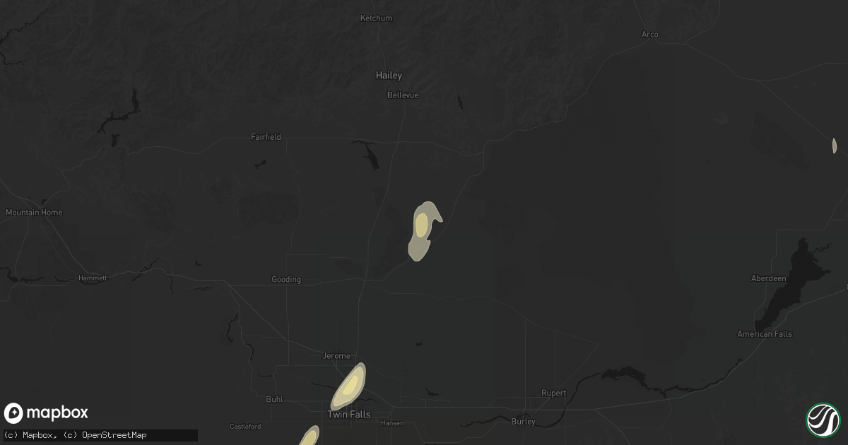 Hail map in Richfield, ID on September 1, 2026