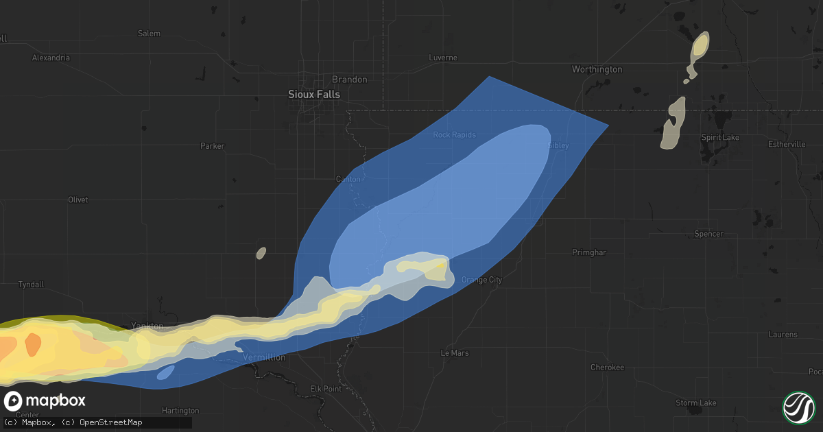 Hail map in Rock Valley, IA on September 1, 2026