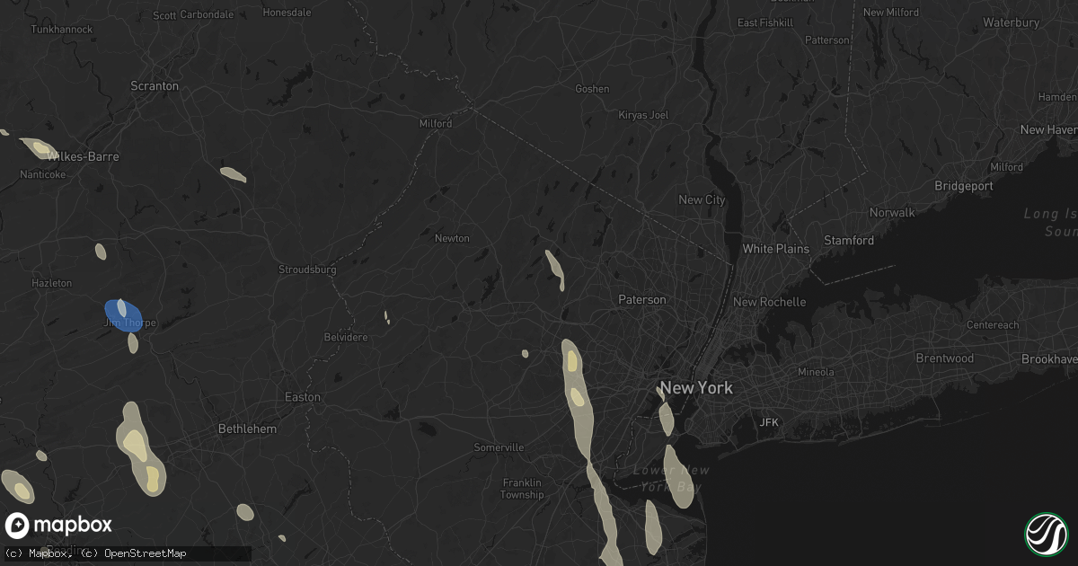 Hail map in Rockaway, NJ on September 1, 2026