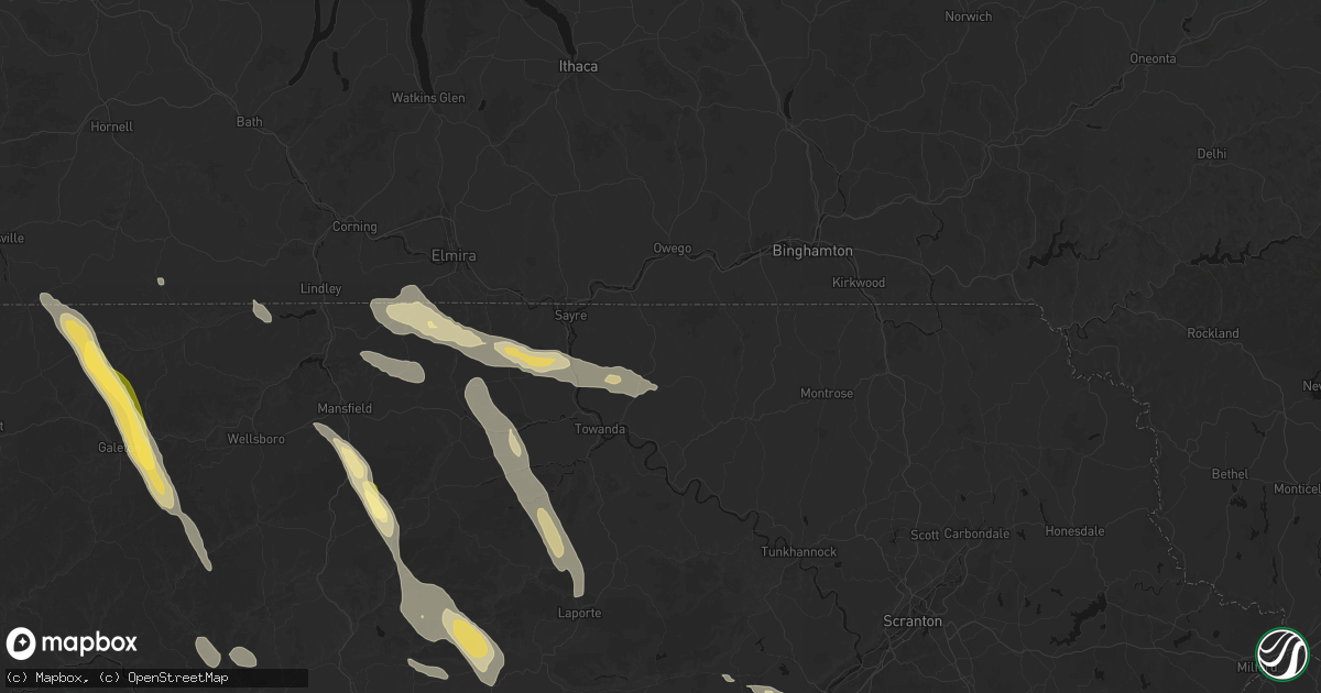 Hail map in Rome, PA on September 1, 2026