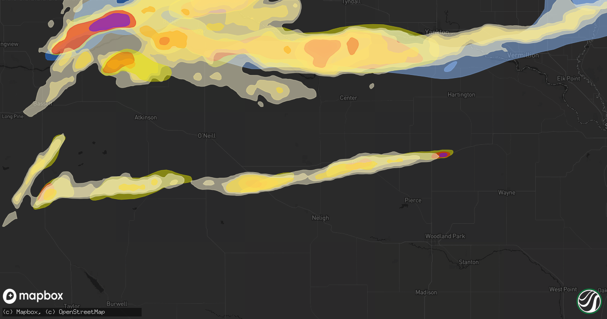 Hail map in Royal, NE on September 1, 2026