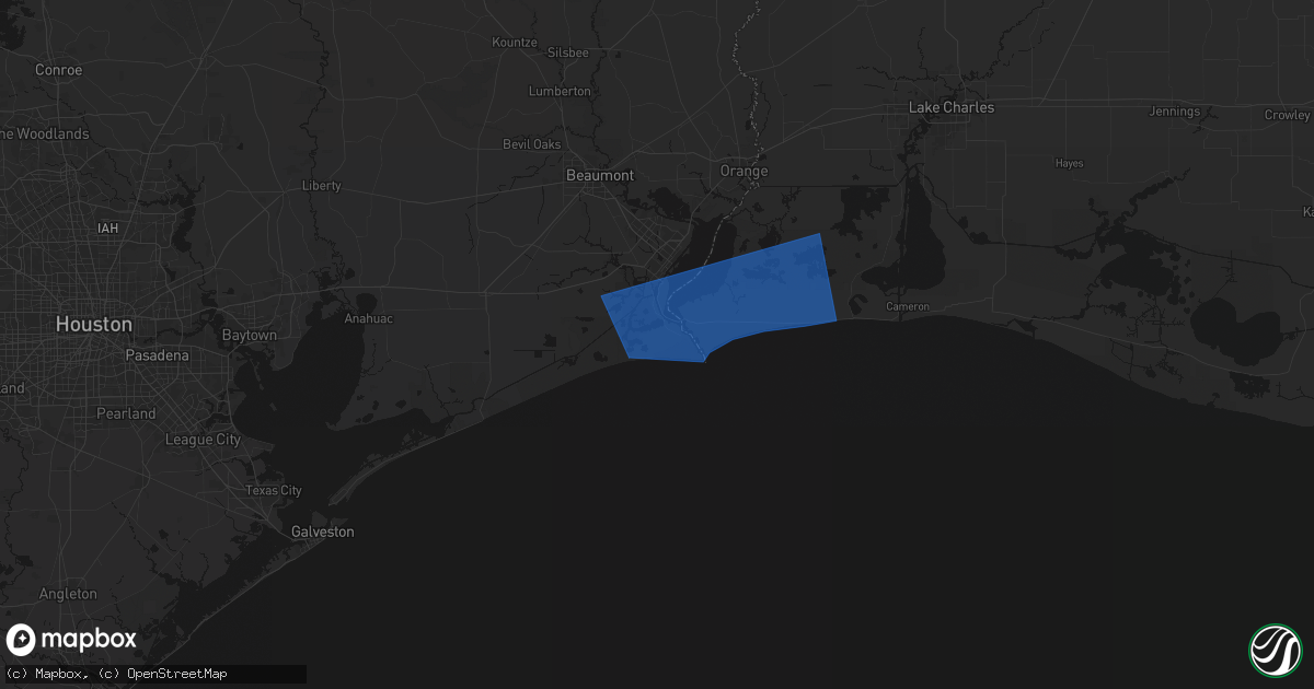 Hail map in Sabine Pass, TX on September 1, 2026
