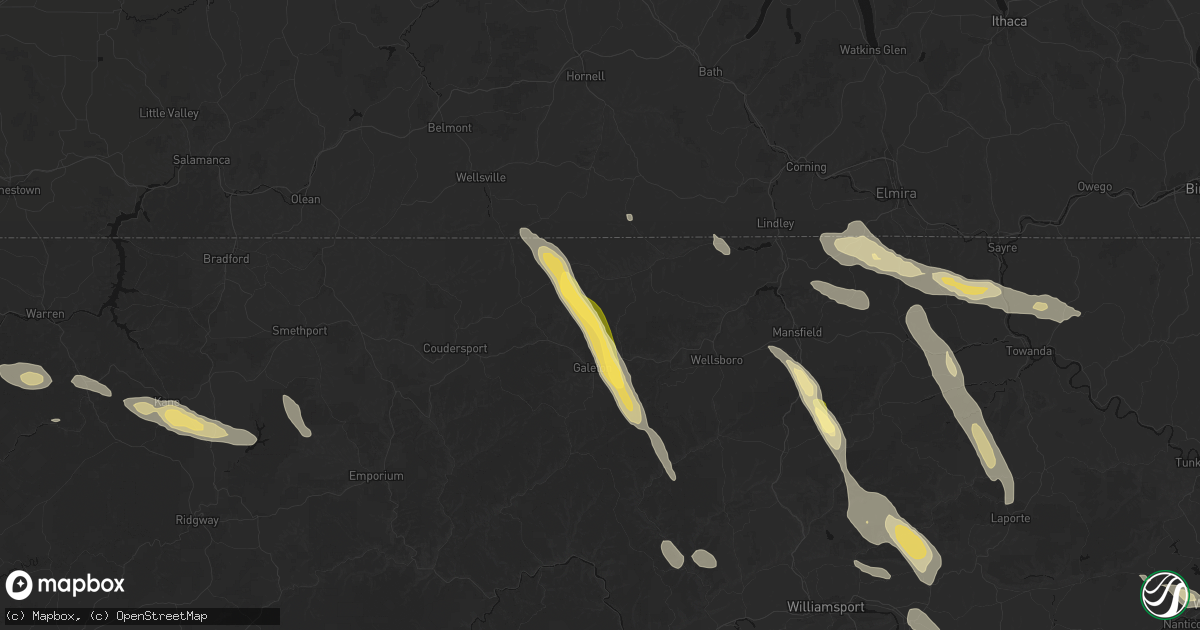 Hail map in Sabinsville, PA on September 1, 2026