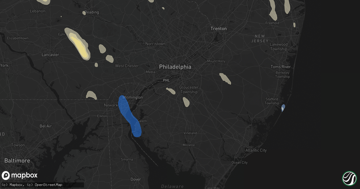 Hail map in Sewell, NJ on September 1, 2026