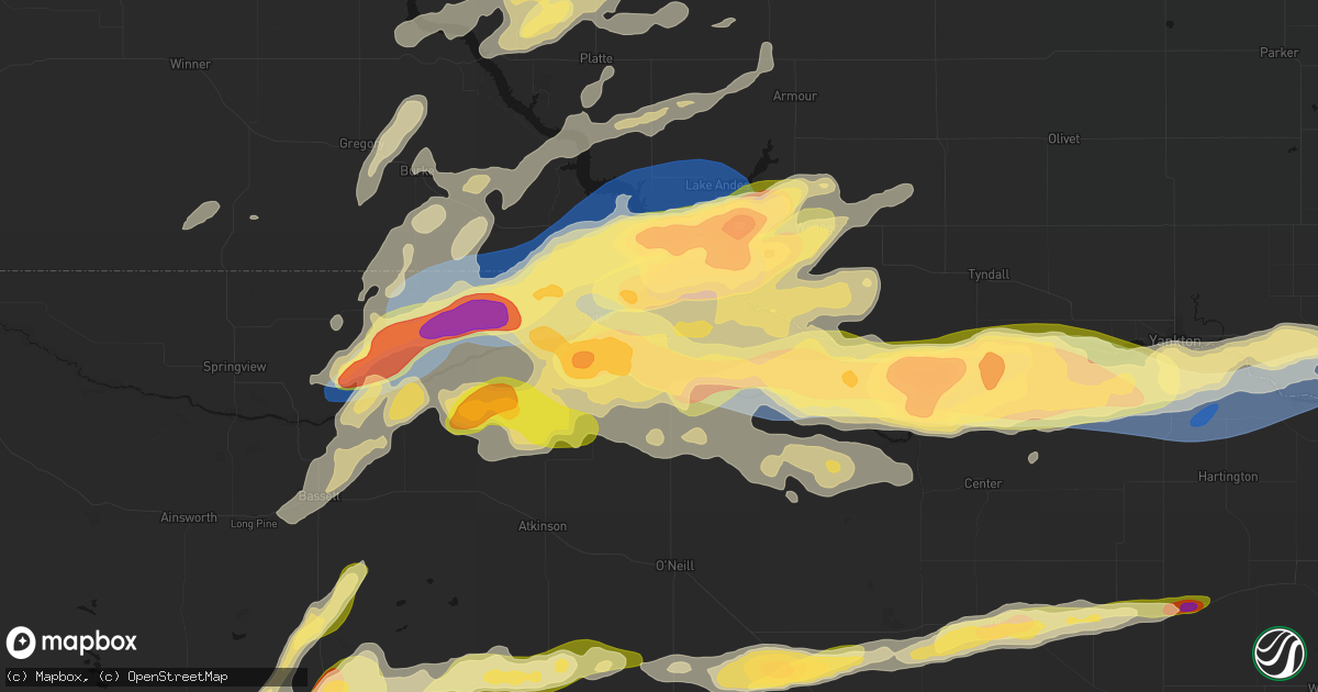 Hail map in Spencer, NE on September 1, 2026