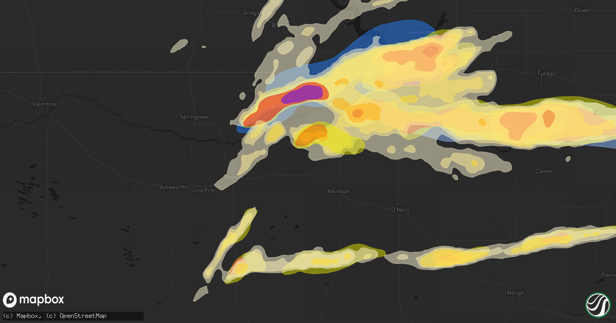Hail map in Stuart, NE on September 1, 2026