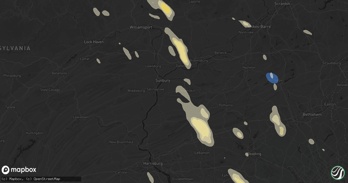Hail map in Trevorton, PA on September 1, 2026