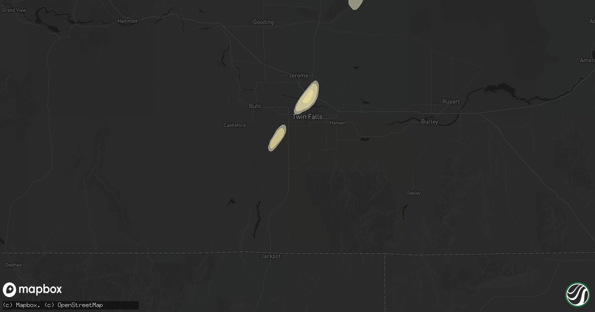 Hail map in Twin Falls, ID on September 1, 2026