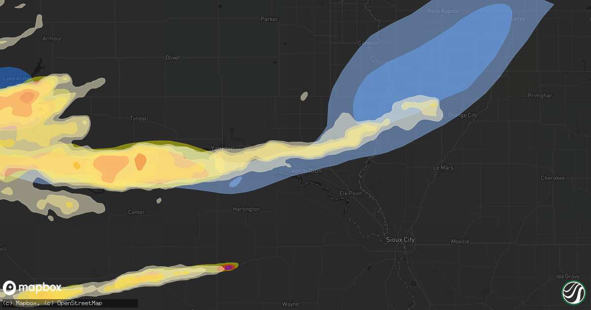 Hail map in Vermillion, SD on September 1, 2026