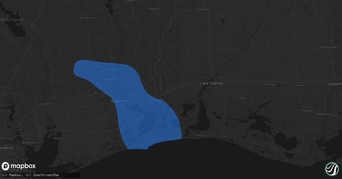 Hail map in Vinton, LA on September 1, 2026