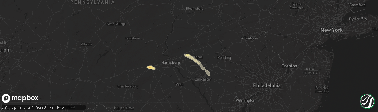 Hail map in Annville, PA on September 2, 2013