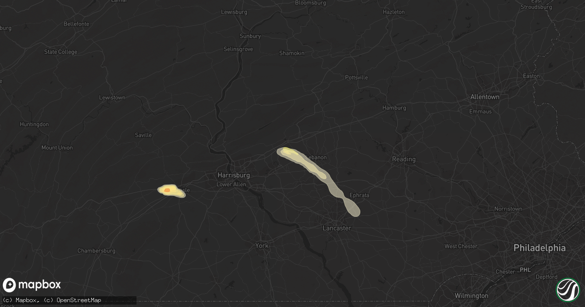 Hail map in Annville, PA on September 2, 2013