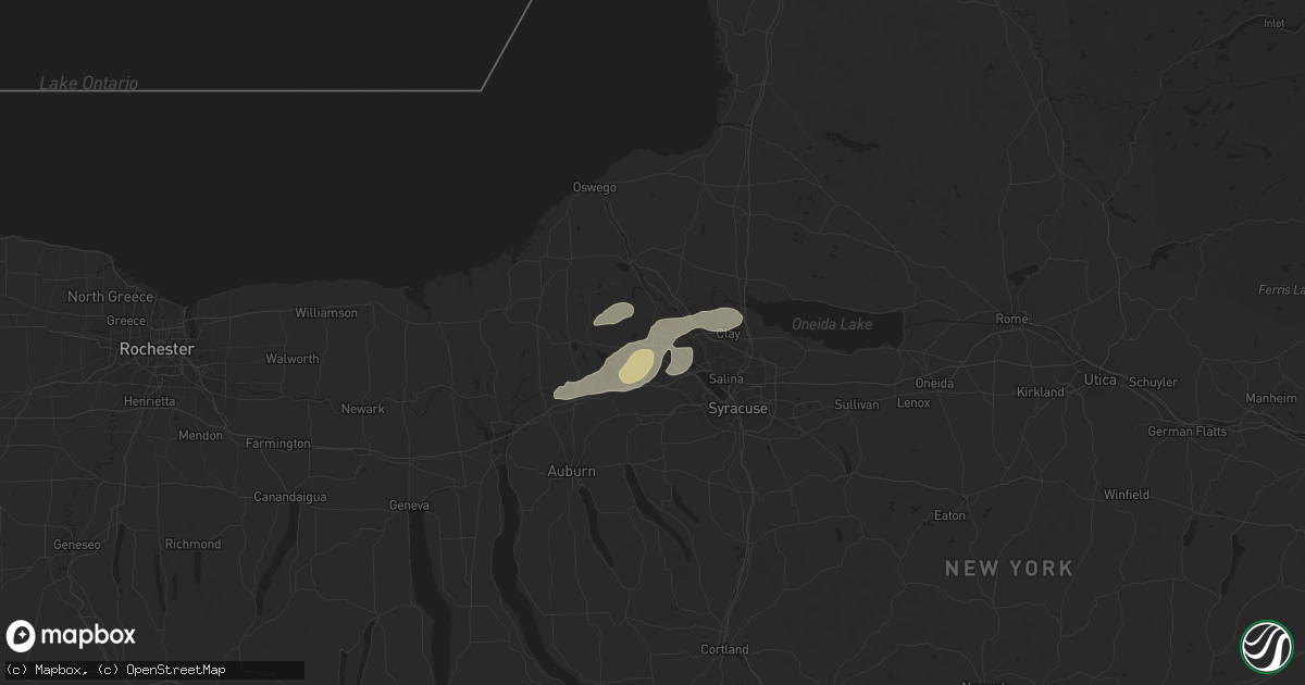 Hail map in Baldwinsville, NY on September 2, 2013