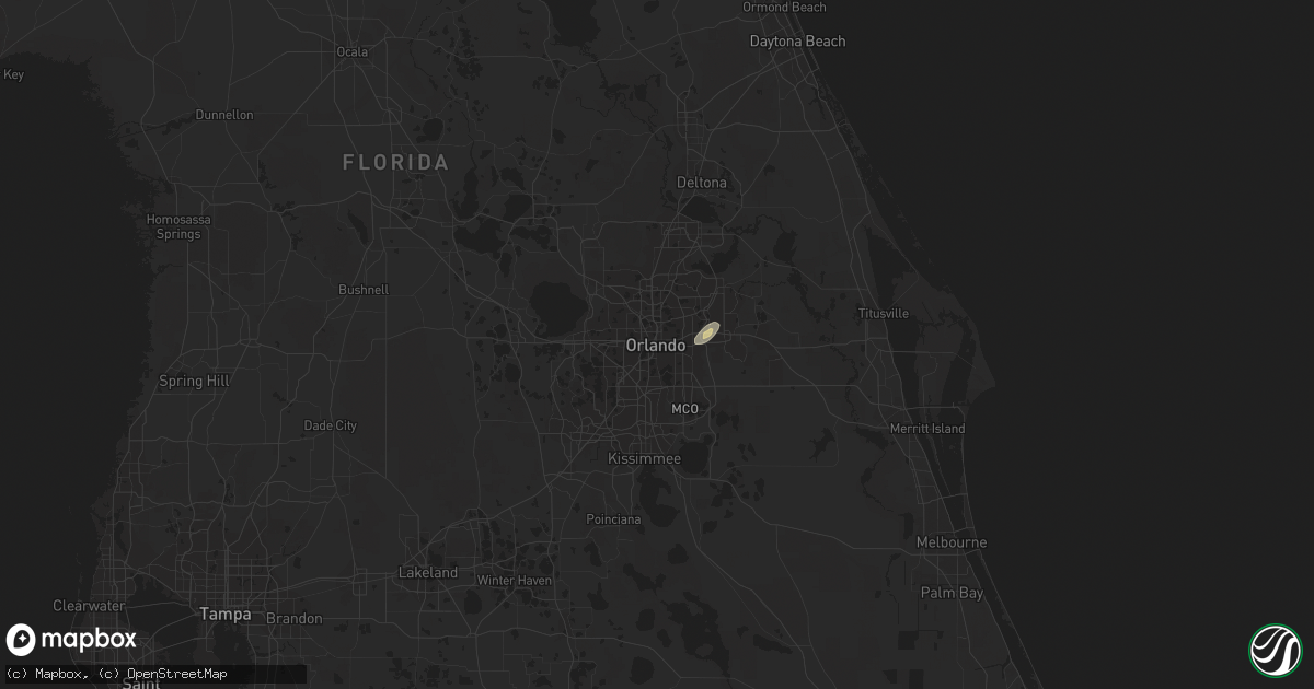 Hail map in Orlando, FL on September 2, 2013
