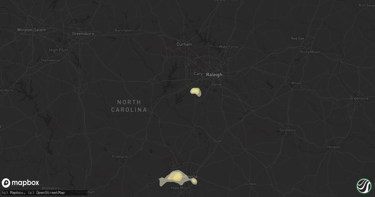 Hail map in Holly Springs, NC on September 2, 2014