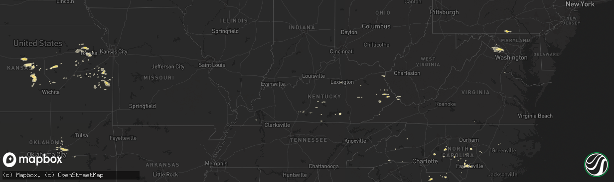 Hail map in Kentucky on September 2, 2014