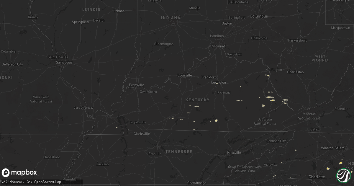 Hail map in Kentucky on September 2, 2014