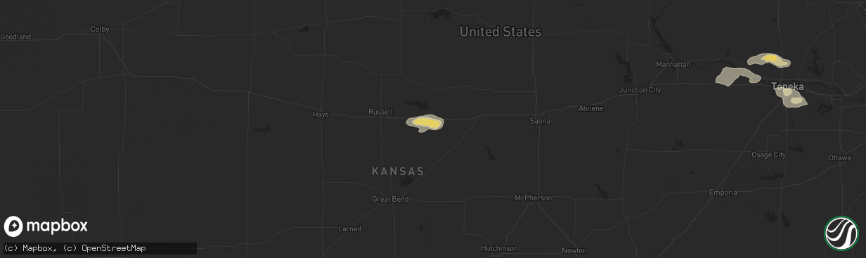 Hail map in Wilson, KS on September 2, 2014