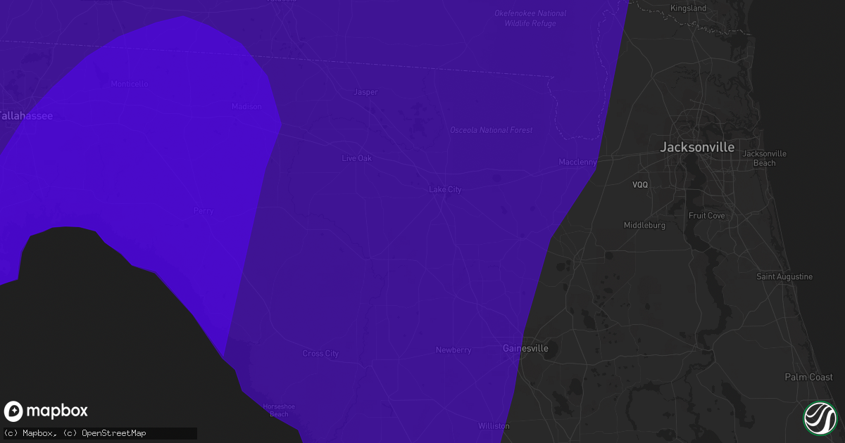 Hail map in Lake City, FL on September 2, 2016