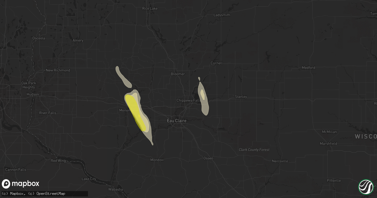 Hail map in Chippewa Falls, WI on September 2, 2017
