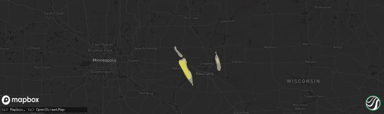 Hail map in Colfax, WI on September 2, 2017