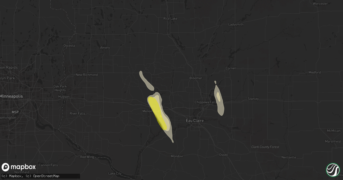 Hail map in Colfax, WI on September 2, 2017
