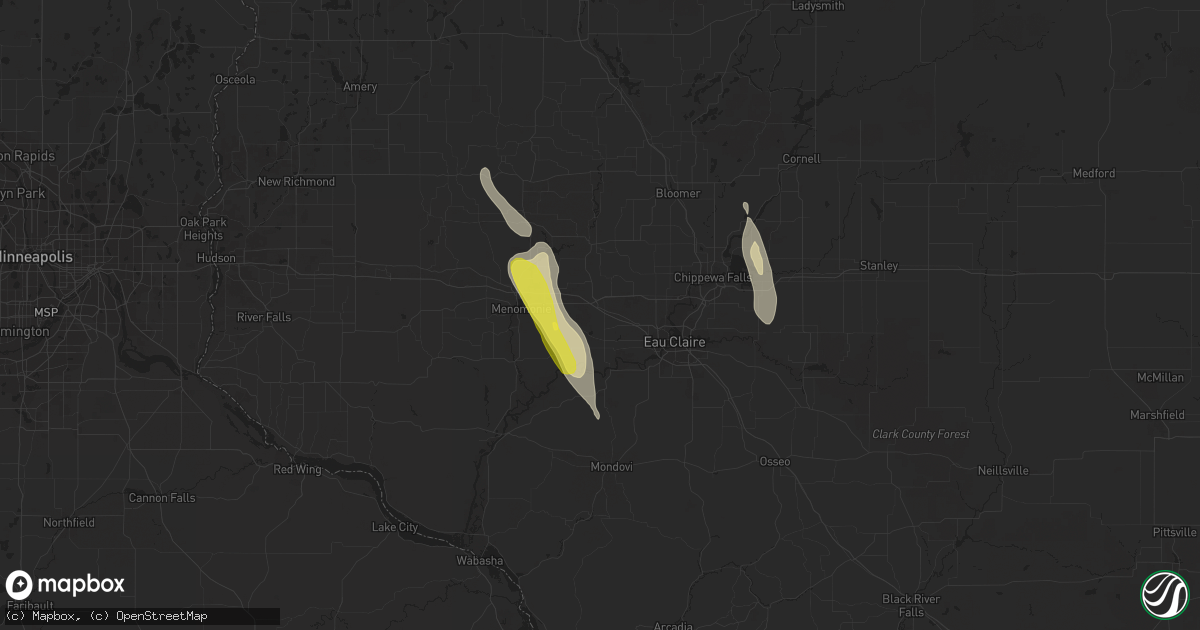 Hail map in Elk Mound, WI on September 2, 2017