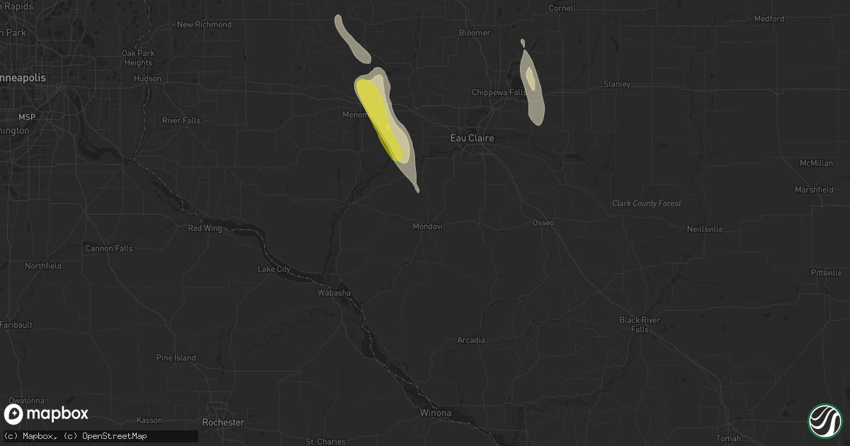 Hail map in Mondovi, WI on September 2, 2017