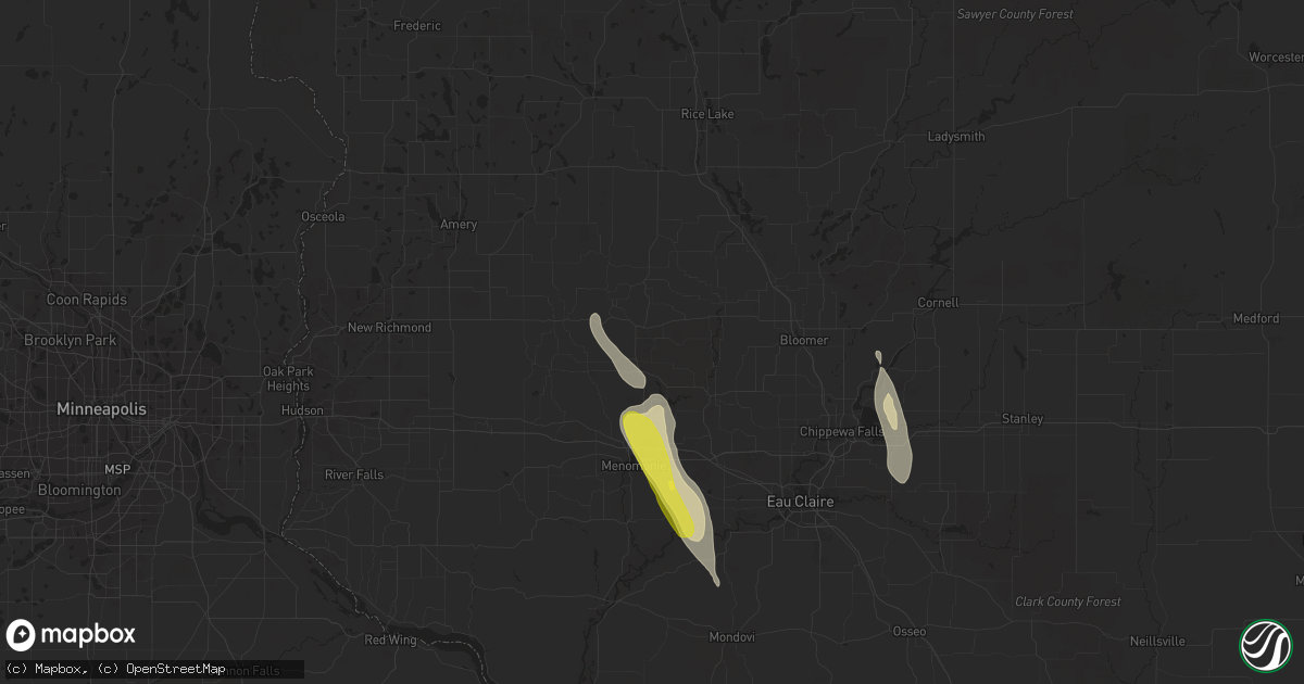Hail map in Wheeler, WI on September 2, 2017