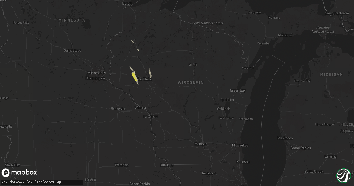 Hail map in Wisconsin on September 2, 2017