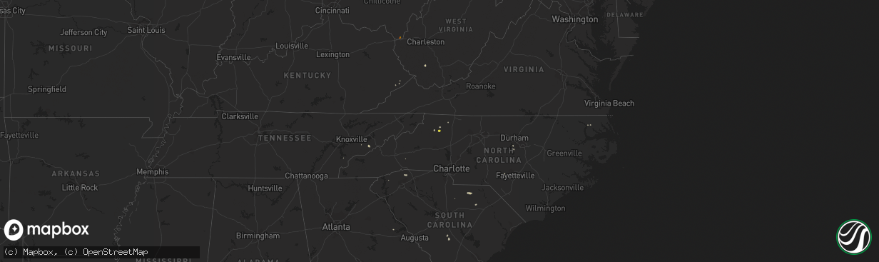 Hail map on September 2, 2018