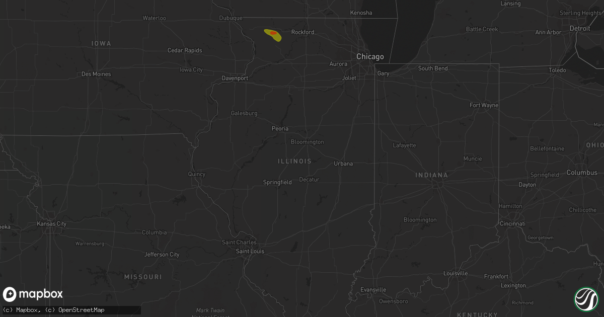 Hail map in Illinois on September 2, 2019