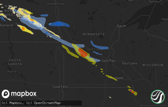 Hail map preview on 09-02-2019