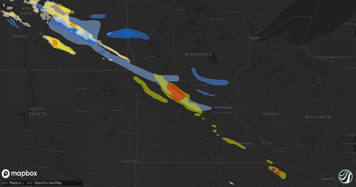 Hail map on September 2, 2019