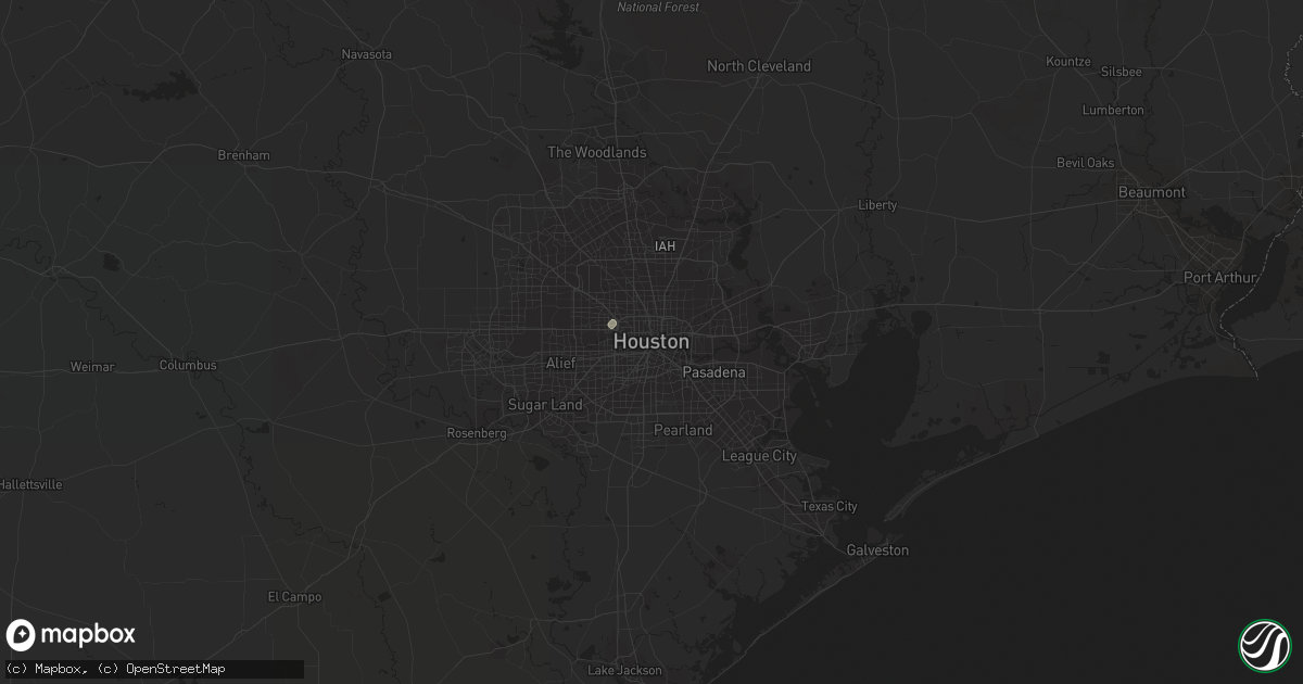 Hail map in Houston, TX on September 2, 2021