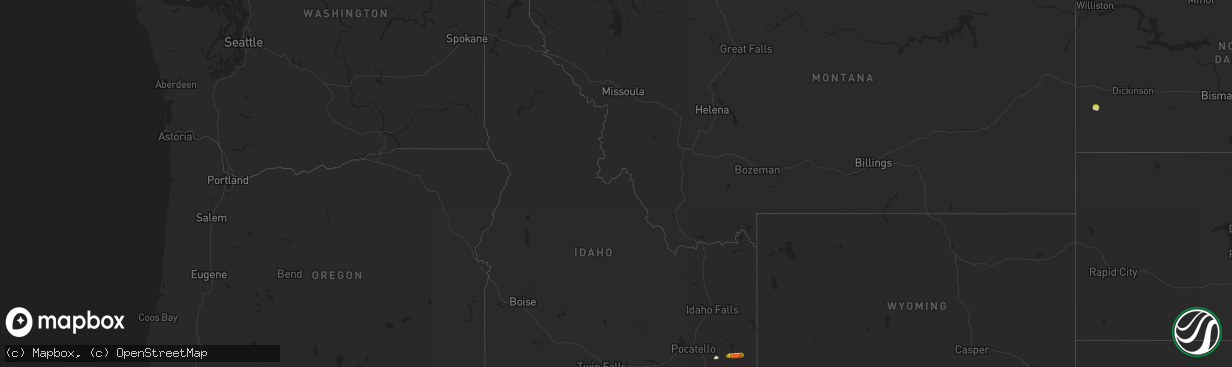 Hail map in Idaho on September 2, 2021