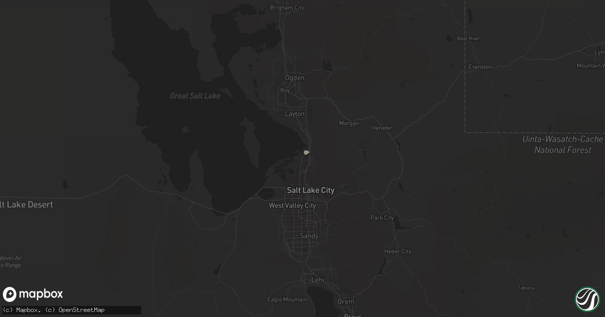 Hail map in Woods Cross, UT on September 2, 2021