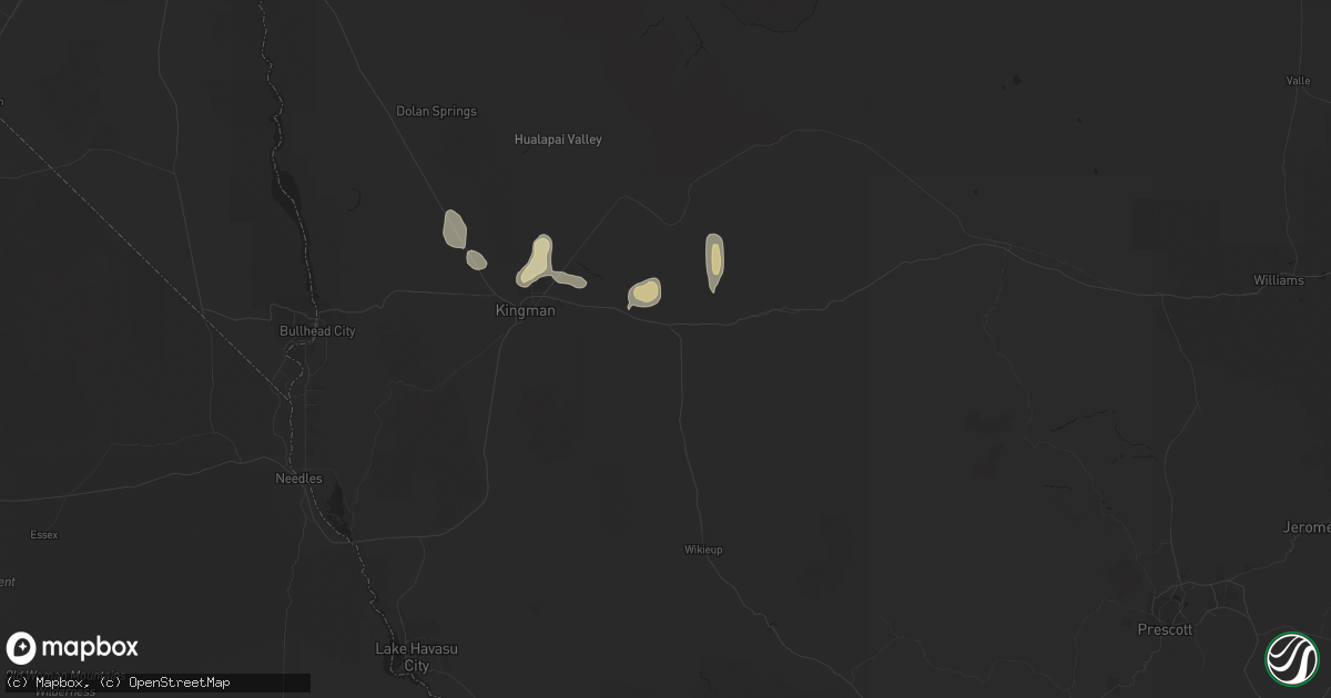Hail map in Kingman, AZ on September 2, 2022