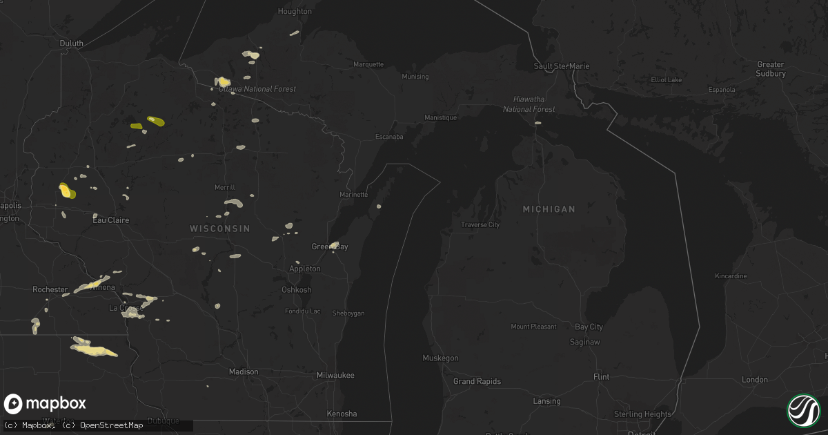Hail map in Michigan on September 2, 2022